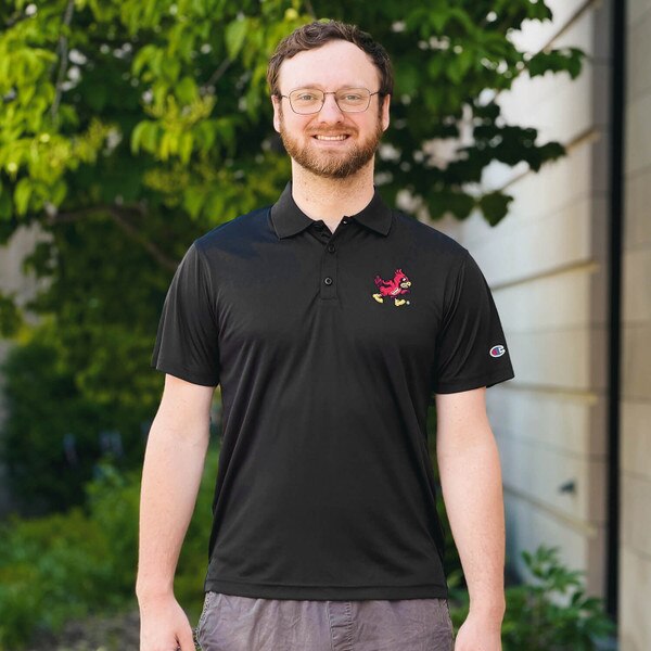 Champion Walking Cy Black Solid Polo SMU